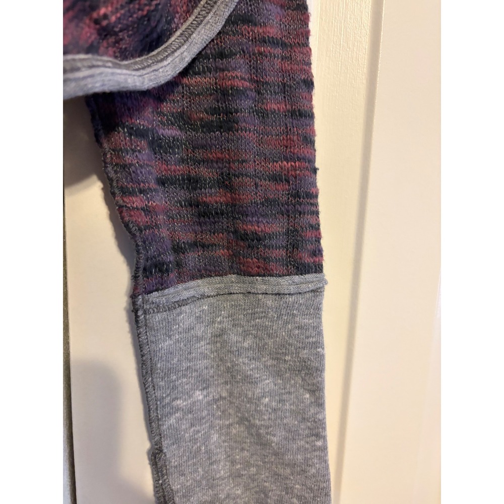 We The Free Marled Knit Long Sleeve Thermal Top Shirt Burgundy Grey L - Picture 7 of 7